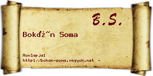 Bokán Soma névjegykártya